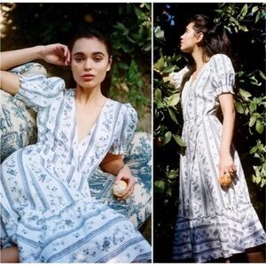 Reformation Veronika print midi dress M